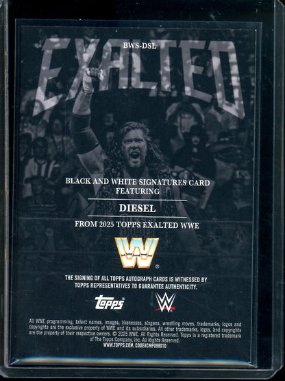 2025 Topps Exalted Diesel Black and White Signatures Card #BWS-DSL
