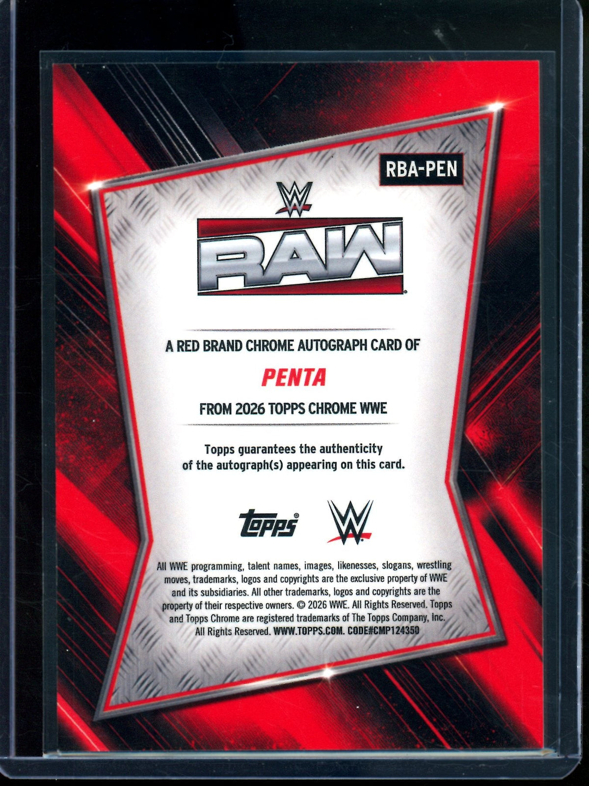 2026 Topps Chrome Penta Red Brand Chrome Autograph Green Refractor /99