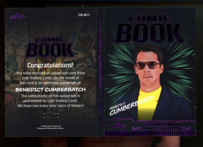 2024 Leaf History Book Benedict Cumberbatch Comic Book Booklet Autograph /10 - Trading Card Market