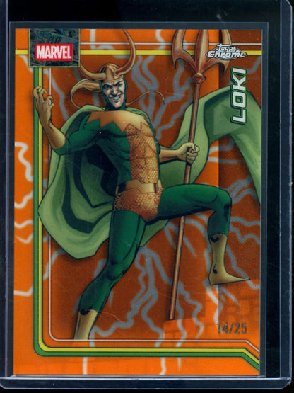 2026 Topps Chrome Loki Orange Refractor /25 #131