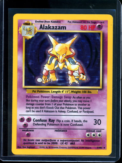 1999 Pokemon Base Set Alakazam Holo 1/102