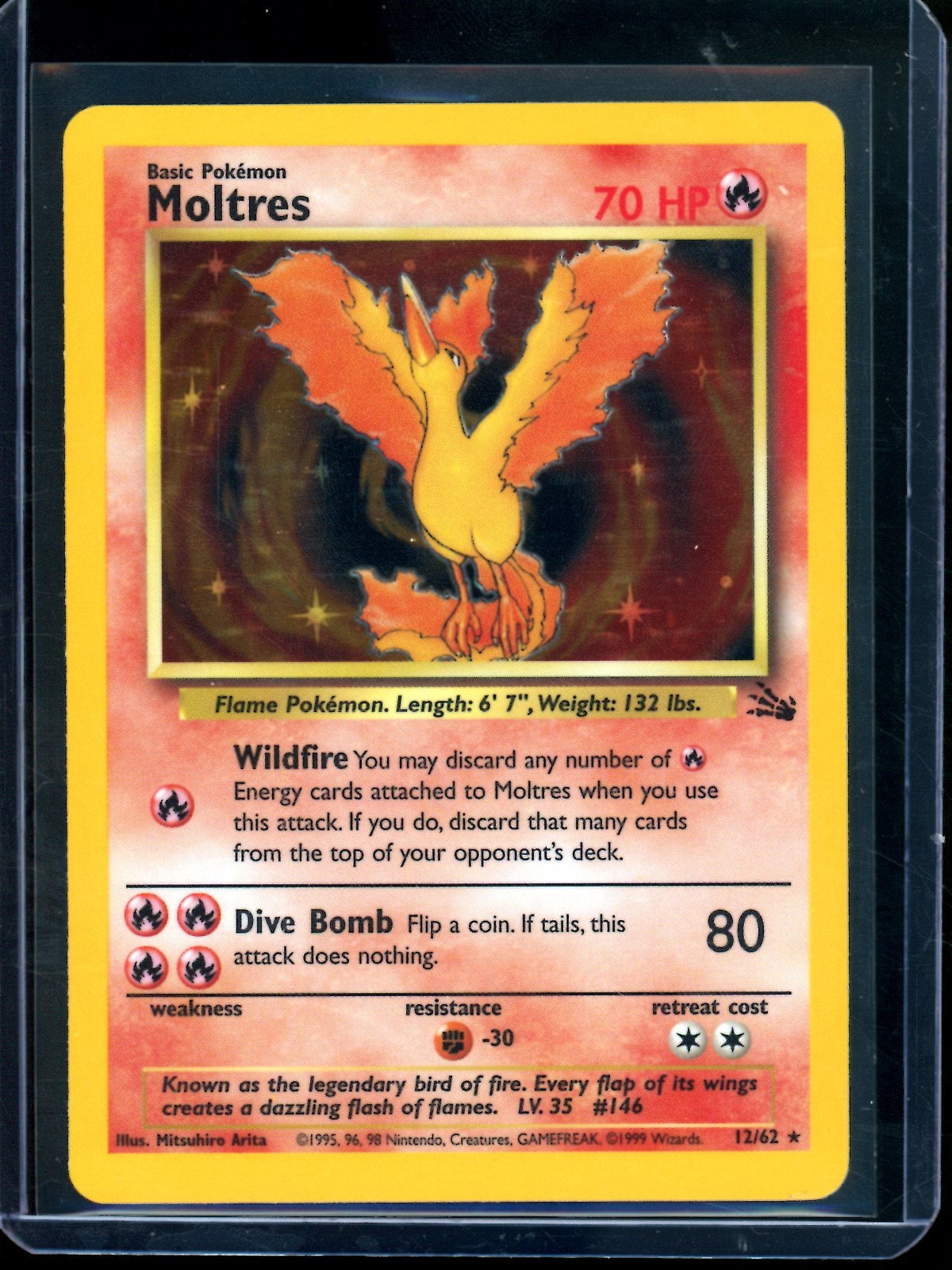 1999 Pokemon Fossil Moltres Holo 12/62