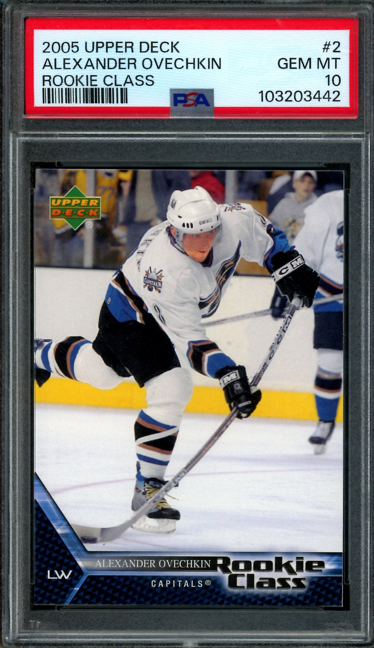 2005/06 Upper Deck Alexander Ovechkin Rookie Class RC #2 PSA 10 Capitals