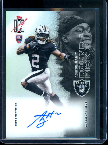 2025 Topps Signature Class Ashton Jeanty Refractor Rookie Autograph Raiders