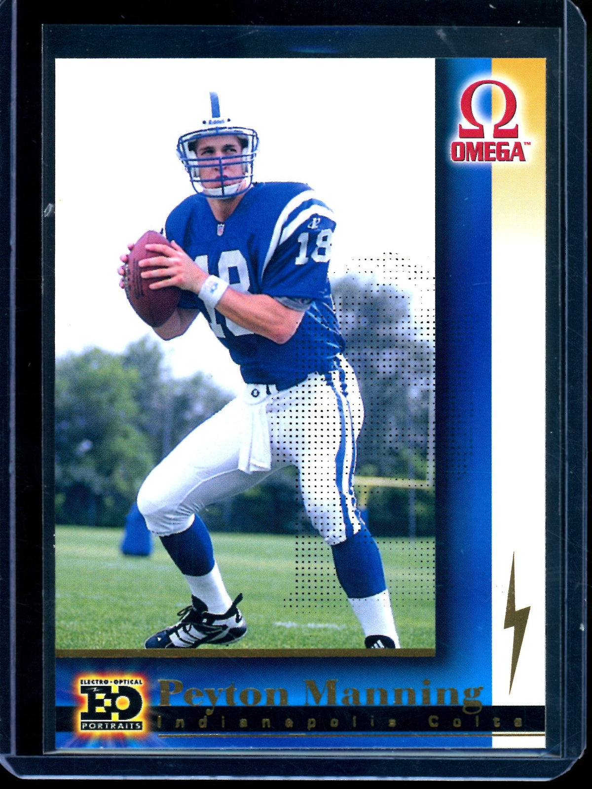 1998 Pacific Omega Peyton Manning Electro Optical Portraits Rookie RC #10 Colts