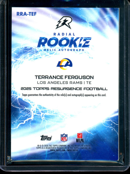 2026 Topps Resurgence Terrance Ferguson Radical Rookie RC Relic Autograph /125 Rams