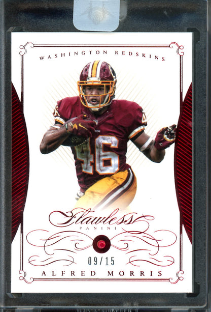 2015 Panini Flawless Alfred Morris Ruby Encased /15 Redskins