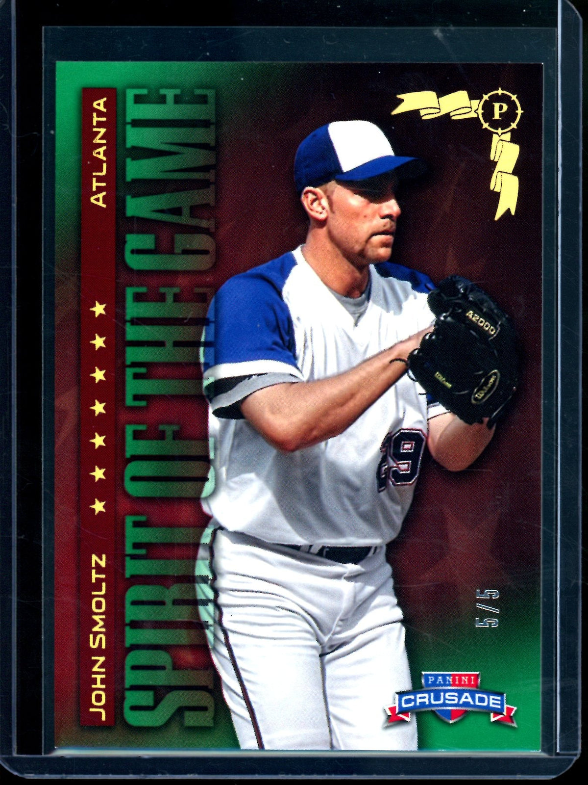 2025 Panini Crusade John Smoltz Spirit of the Game Green /5 Braves