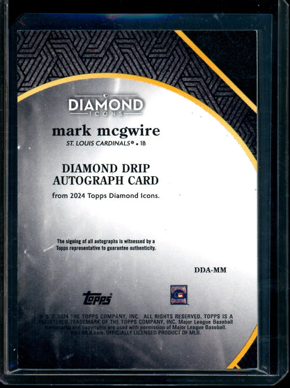 2024 Topps Diamond Icons Mark McGwire Diamond Drip Autograph /5 Cardinals