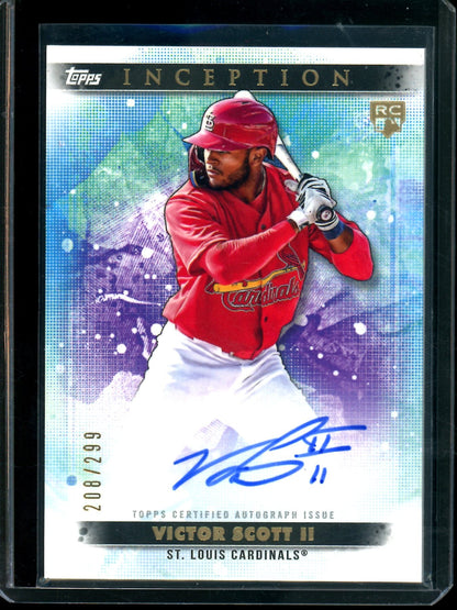 2024 Topps Inception Victor Scott II Rookie RC Autograph /299 Cardinals