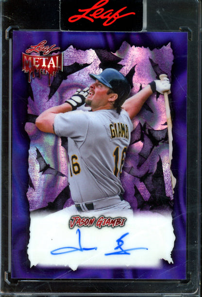 2025 Leaf Metal Jason Giambi Bats Autograph 1/1 Athletics