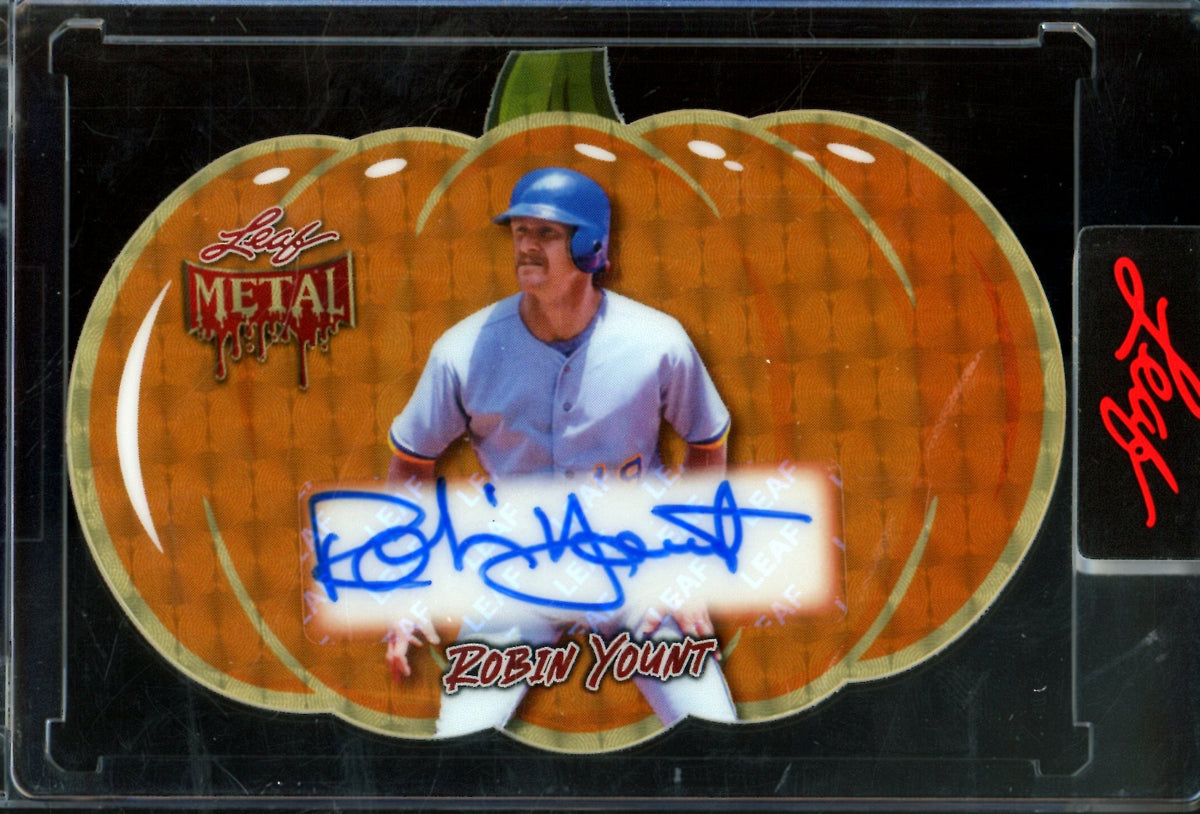 2025 Leaf Metal Robin Yount Pumpkins Die-Cut Gold Vinyl Autograph 1/1 Brewers