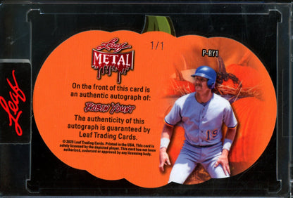 2025 Leaf Metal Robin Yount Pumpkins Die-Cut Gold Vinyl Autograph 1/1 Brewers