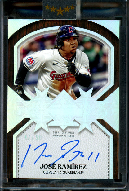 2025 Topps Five Star Jose Ramirez Five Tool Phenom Encased Autograph /50 Guardians