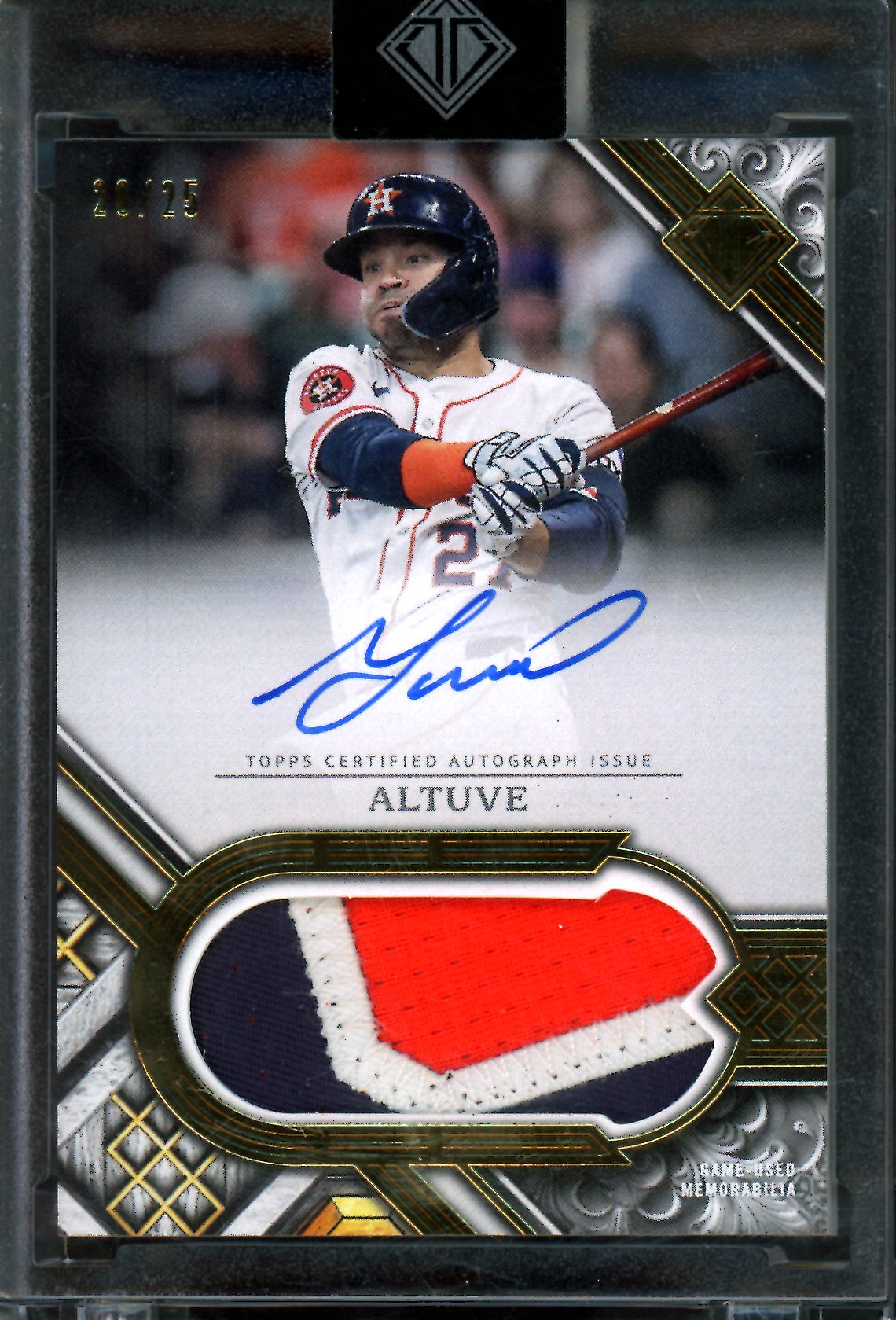 2025 Topps Transcendent Jose Altuve Autograph Patch Card /25 Astros