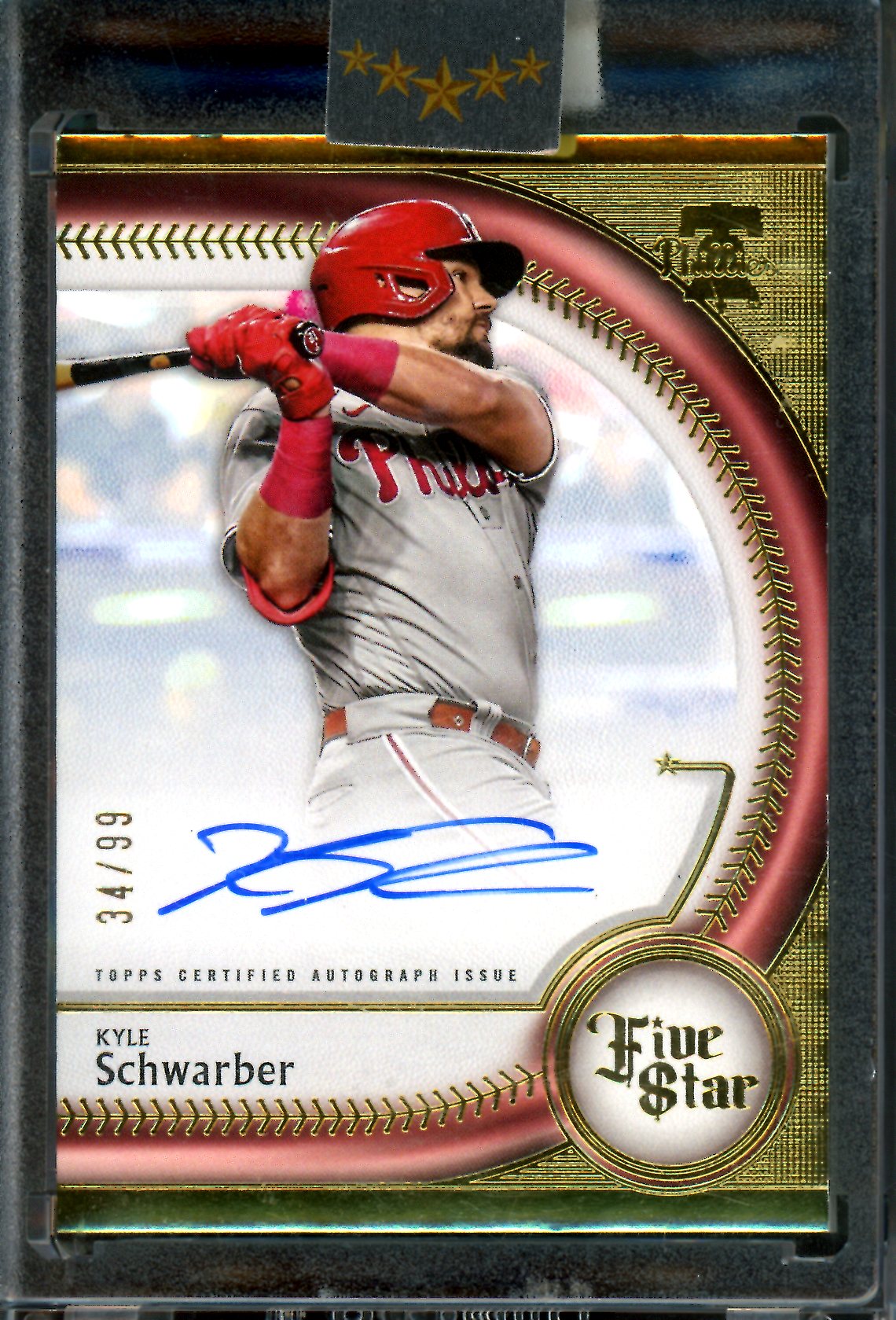 2024 Topps Five Star Kyle Schwarber Encased Autograph /99 Phillies