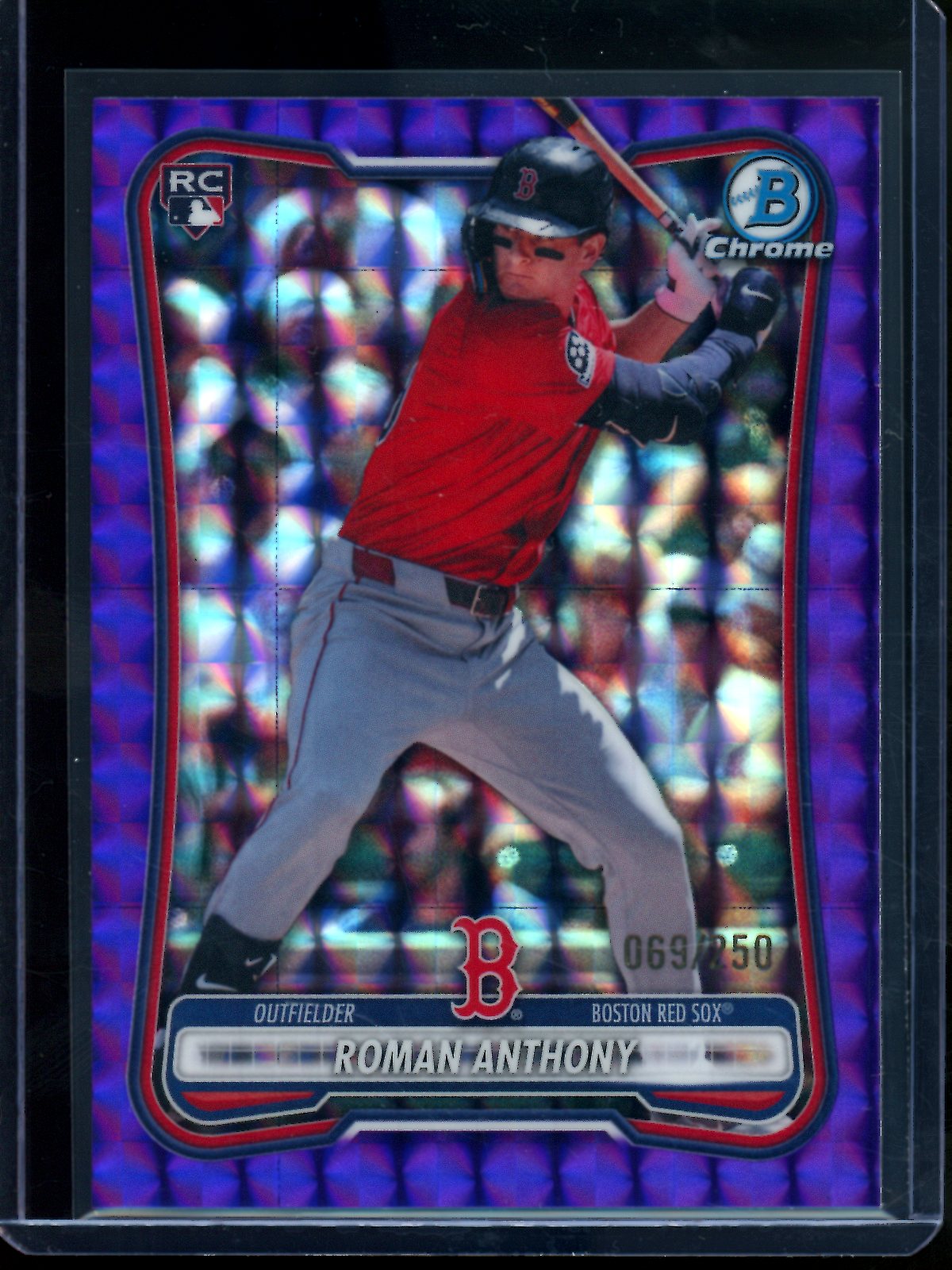 2026 Bowman Chrome Roman Anthony Rookie RC Purple Geometric Refractor /250 Red Sox