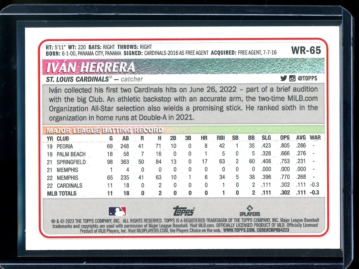 2023 Topps Big League Ivan Herrera Rookie RC Orange Foil /25 Cardinals