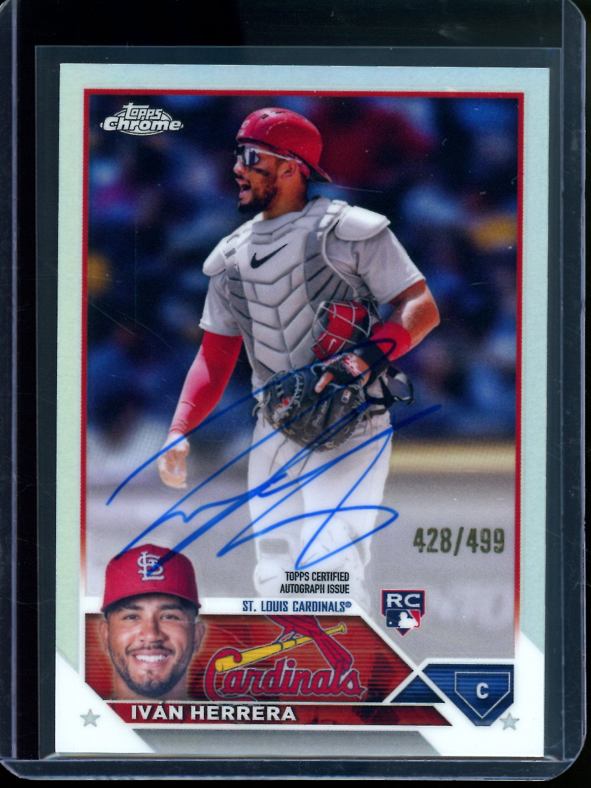 2023 Topps Chrome Ivan Herrera Rookie RC Refractor Autograph /499 Cardinals