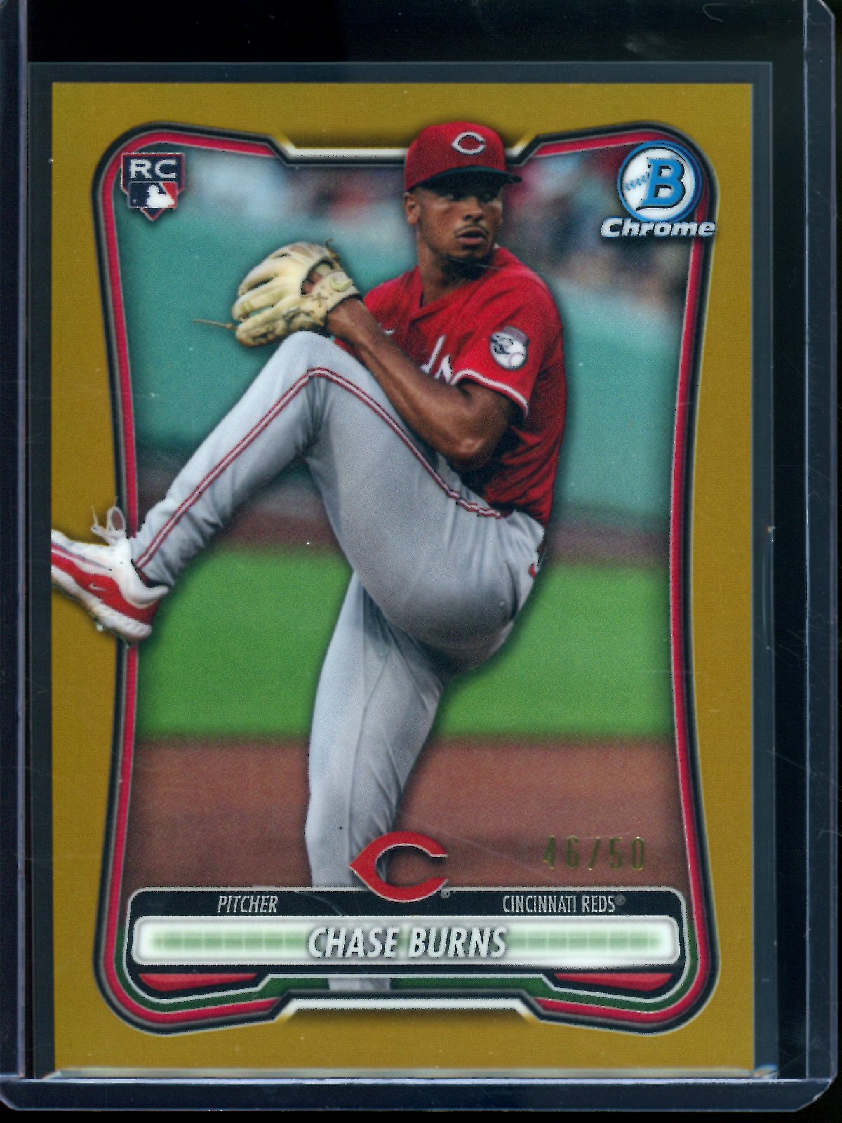 2026 Bowman Chrome Chase Burns Rookie RC Gold Refractor /50 Reds