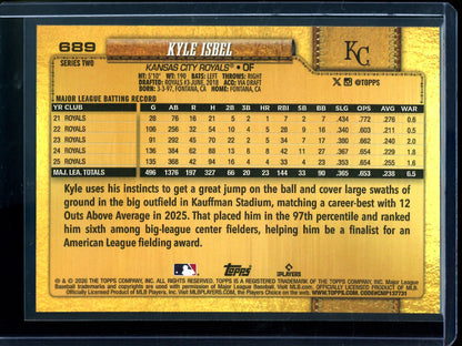2026 Topps Flagship Kyle Isbel Golden Mirror SSP Royals