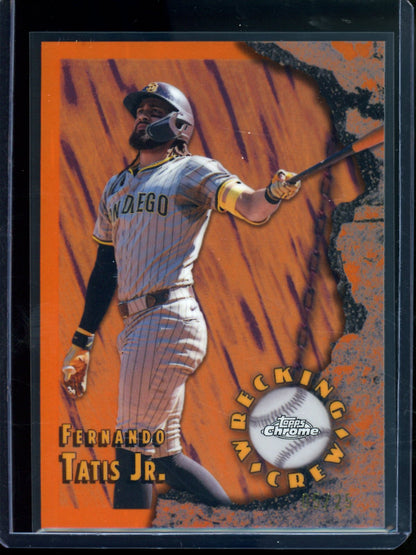 2026 Topps Chrome Fernando Tatis Jr. Wrecking Crew Orange Refractor /25 Padres
