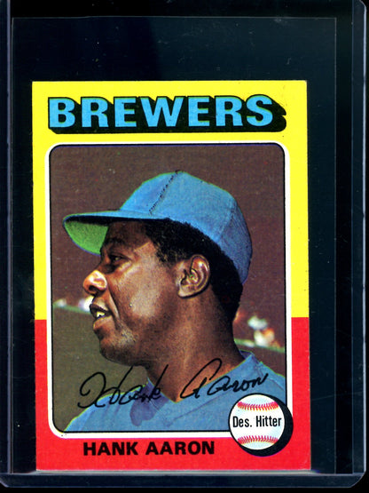 1975 Topps Hank Aaron Mini #660 Brewers