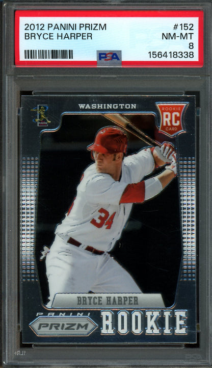2012 Panini Prizm Bryce Harper Rookie RC #152 PSA 8 Nationals / Phillies