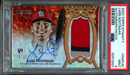 2022 Topps Dynasty Lars Nootbaar Rookie RC Patch Autograph /10 PSA 9 Cardinals