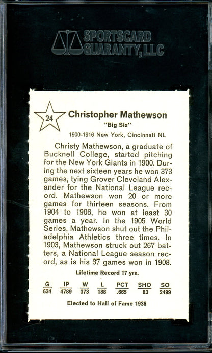 1961 Golden Press Christy Mathewson #24 SGC 10
