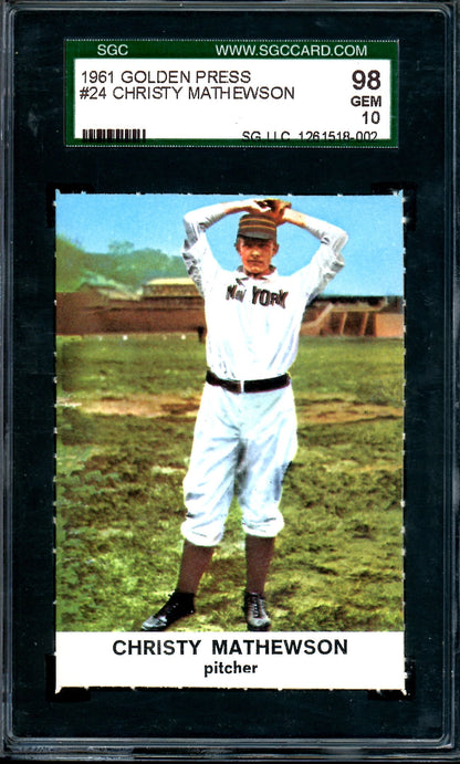 1961 Golden Press Christy Mathewson #24 SGC 10