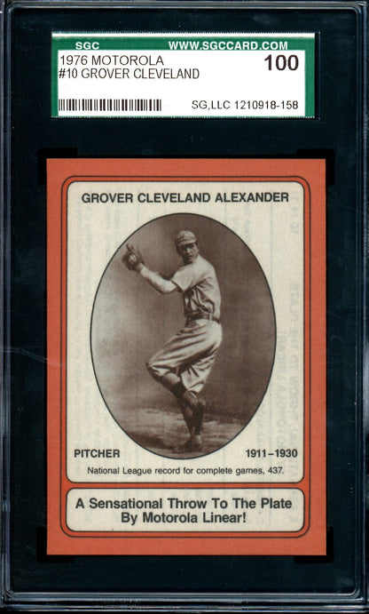 1976 Motorola Grover Cleveland #10 SGC 10