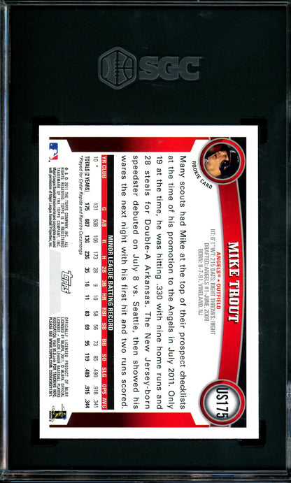 2011 Topps Update Mike Trout Rookie RC #US175 SGC 9 Angels