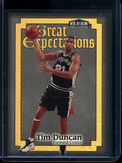 1998/99 Fleer Tradition Tim Duncan Great Expectations Spurs