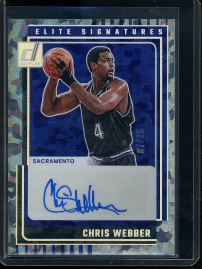 2025/26 Panini Donruss Chris Webber Elite Signatures /25 Kings