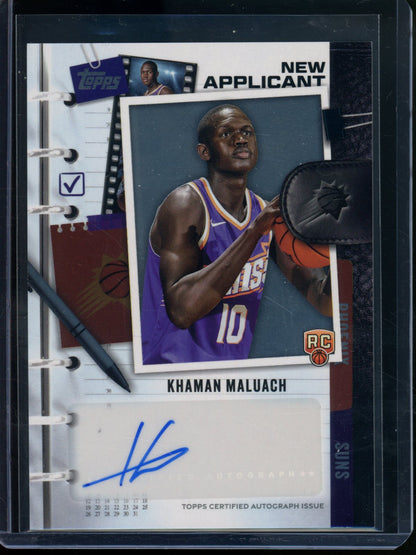 2025/26 Topps Flagship Khaman Maluach Rookie RC New Applicant Autograph Suns