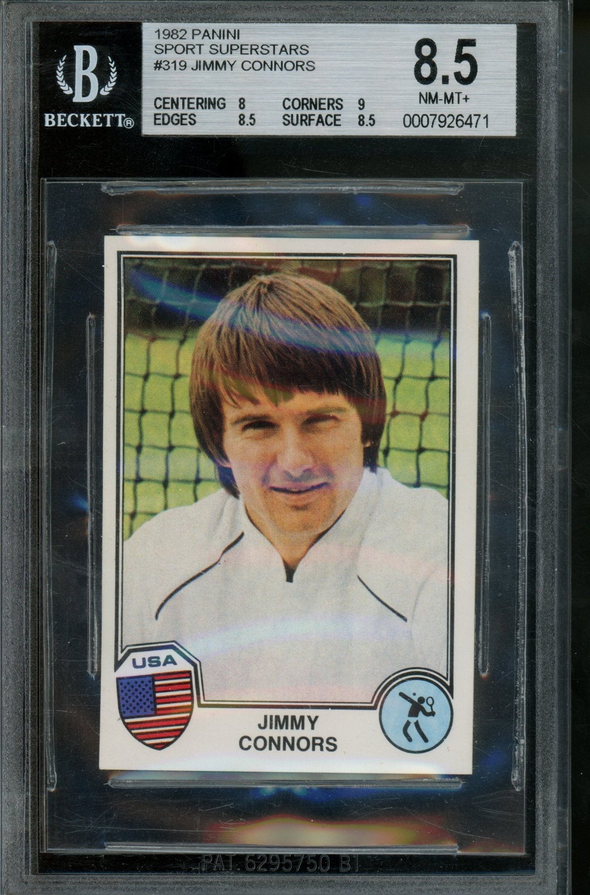 1982 Panini Sport Superstars Jimmy Connors #319 BGS 8.5 USA