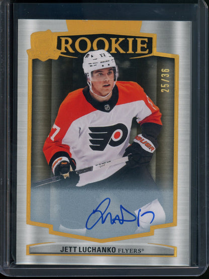 2024/25 Upper Deck The Cup Jett Luchanko Rookie RC Autograph /36 Flyers (Edge Damage)