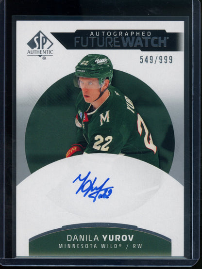 2025/26 Upper Deck SP Authentic Danila Yurov Rookie RC Future Watch Autograph /999 Wild