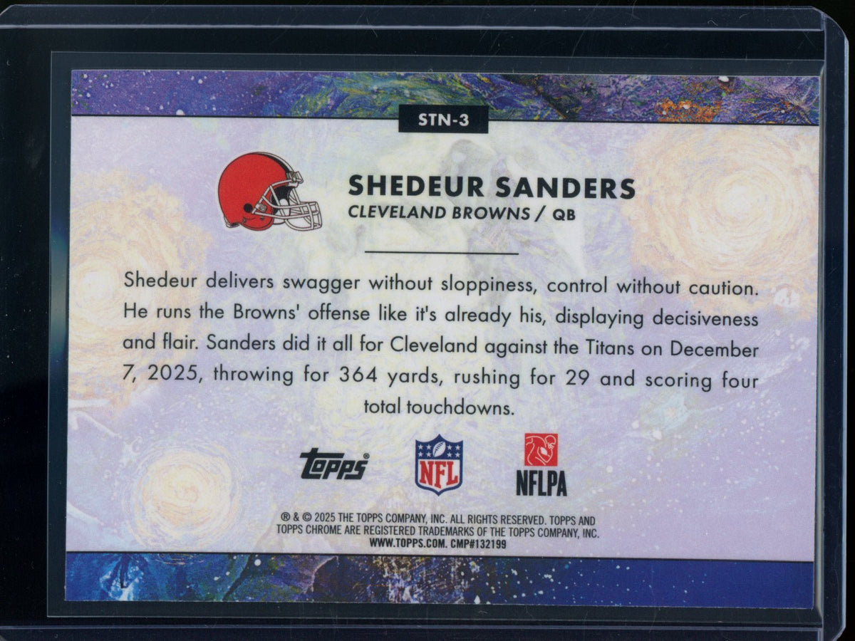 2025 Topps Chrome Cosmic Shedeur Sanders Rookie RC Stars In the Night SP Browns - Trading Card Market