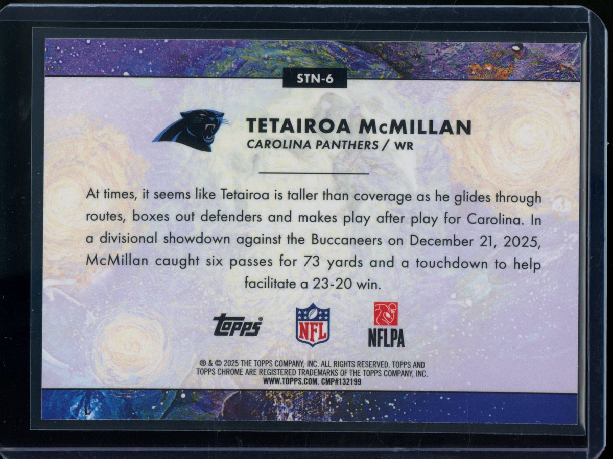 2025 Topps Chrome Cosmic Tetairoa McMillan Rookie RC Stars In the Night SP Panthers - Trading Card Market