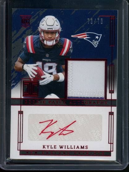 2025 Panini Impeccable Kyle Williams Rookie RC Patch Autograph /75 Patriots - Trading Card Market