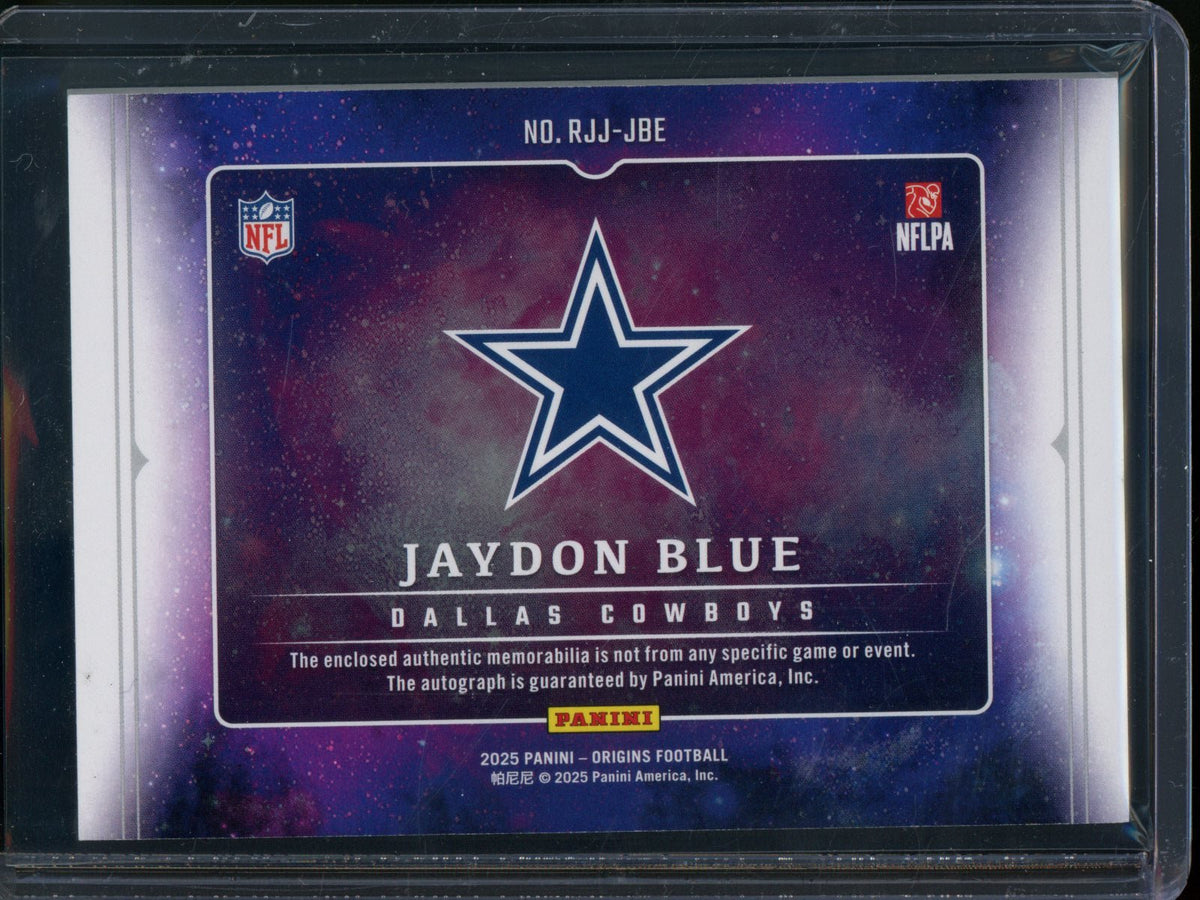 2025 Panini Origins Jaydon Blue Rookie RC Jersey Patch Autograph /25 Cowboys - Trading Card Market