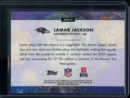 2025 Topps Chrome Cosmic Lamar Jackson Stars In the Night SP Ravens - Trading Card Market