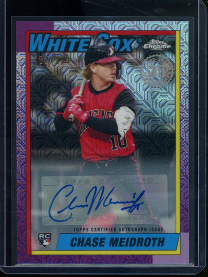 2025 Topps Chrome Chase Miedroth Rookie RC Mojo Refractor Autograph /299 White Sox - Trading Card Market