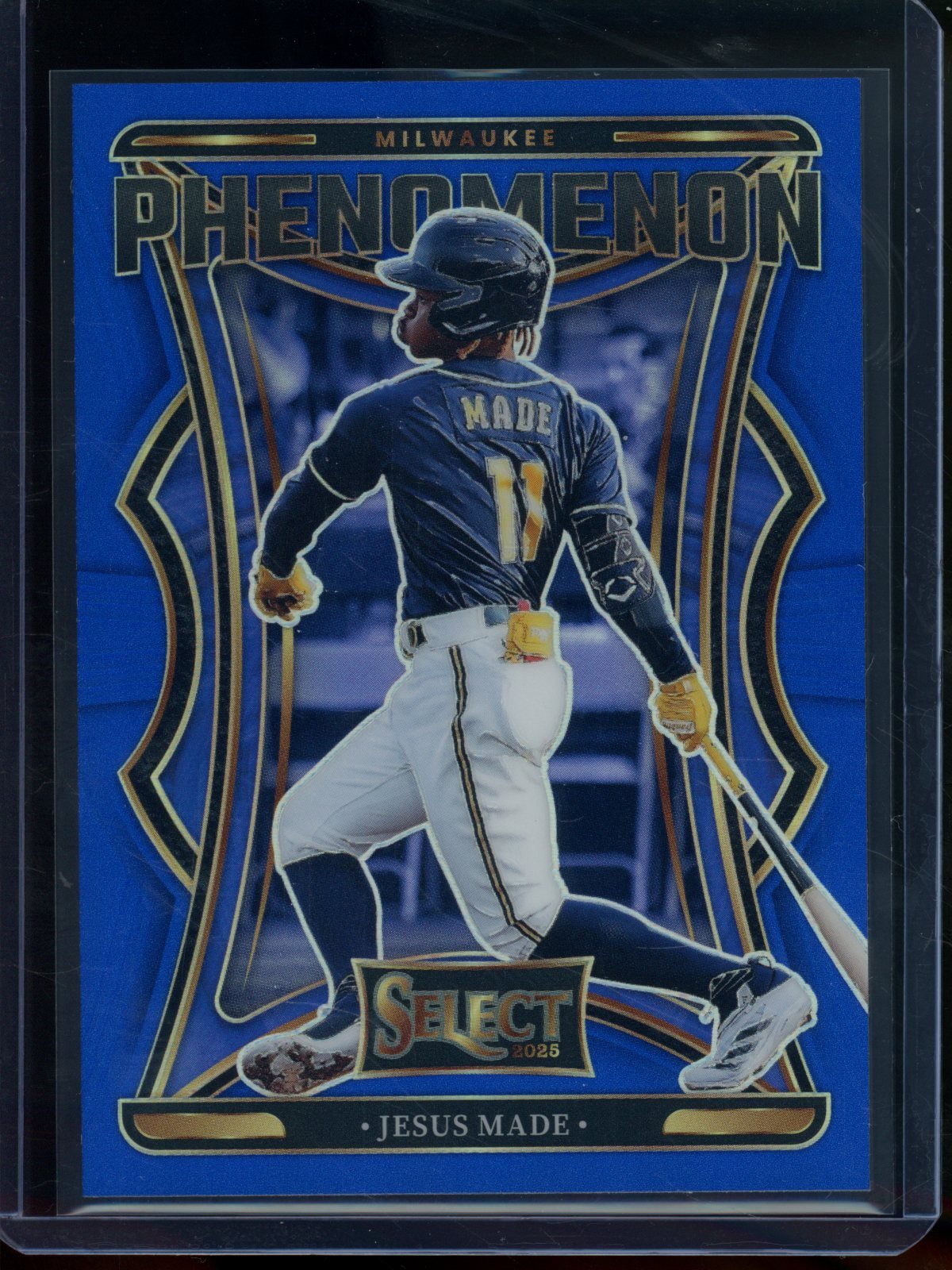 2025 Panini Select Jesus Made Phenomenon Blue /49 Brewers