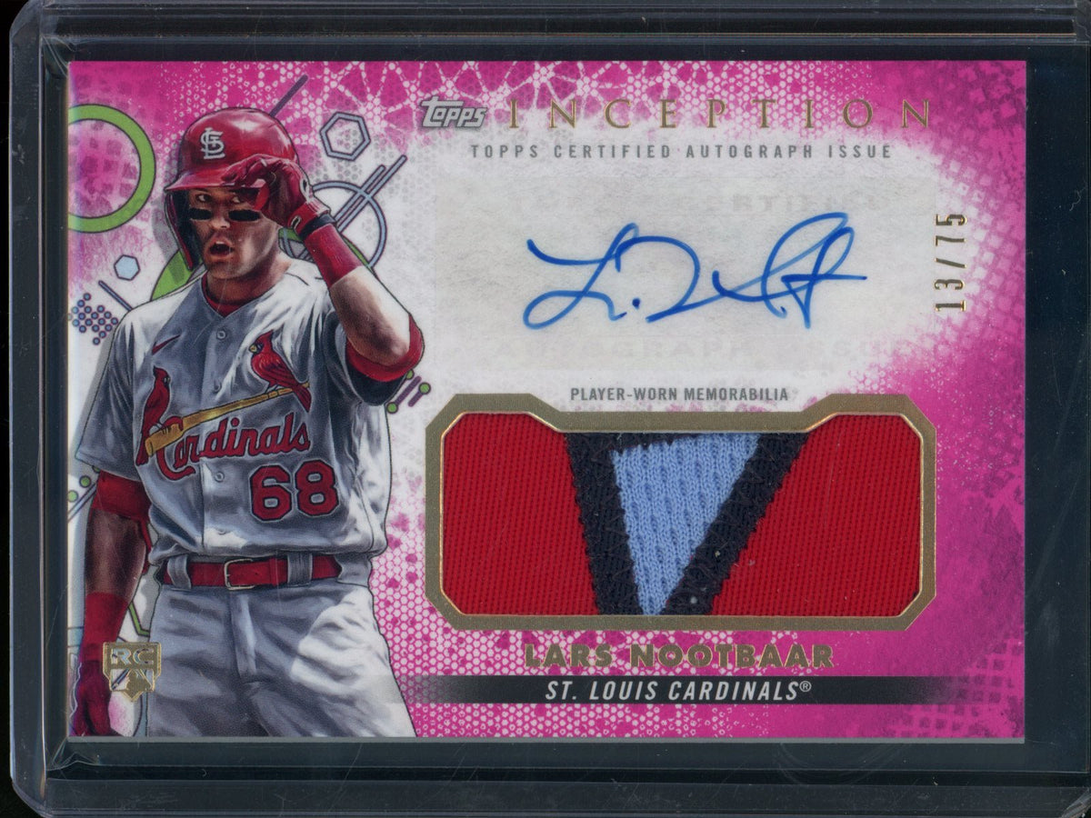 2022 Topps Inception Lars Noorbaar Rookie RC Patch Autograph /75 Cardinals - Trading Card Market