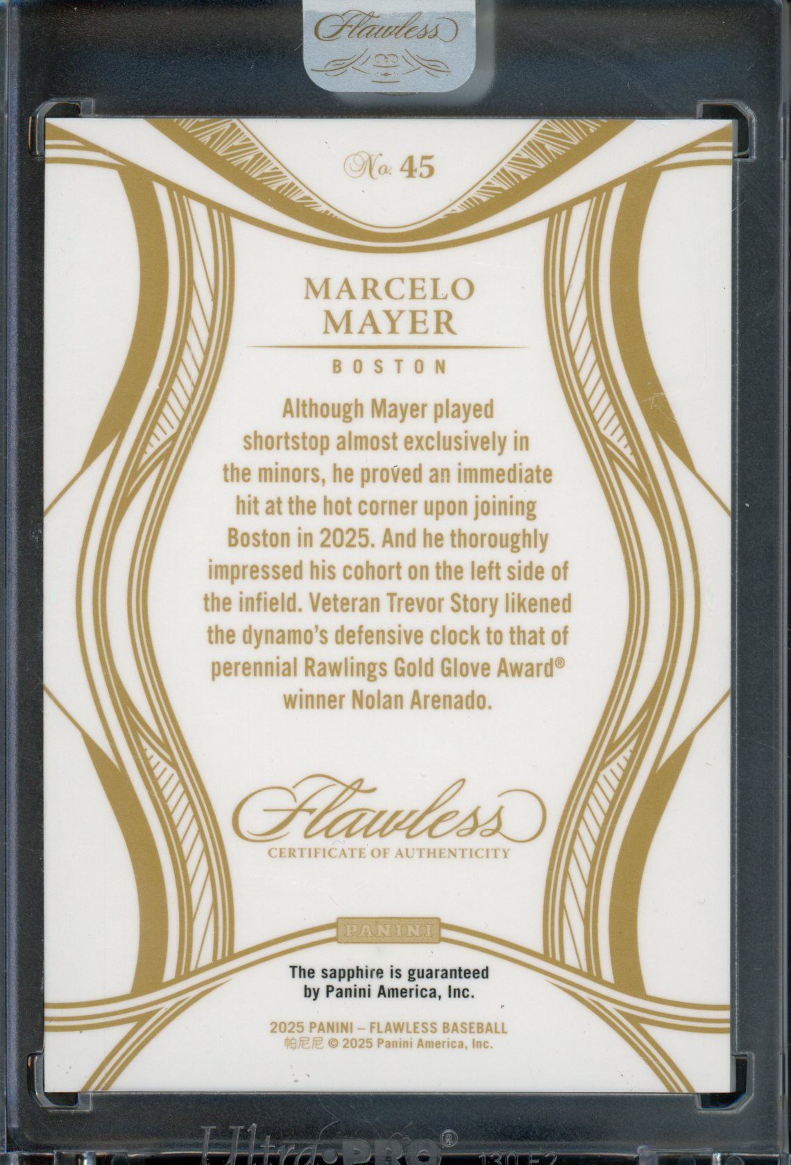 2025 Panini Flawless Marcelo Mayer Encased Sapphire /15 Red Sox - Trading Card Market