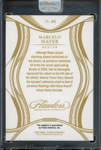 2025 Panini Flawless Marcelo Mayer Encased Sapphire /15 Red Sox - Trading Card Market