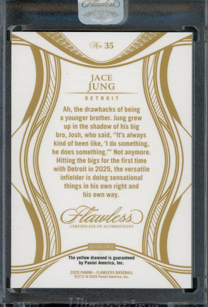 2025 Panini Flawless Jace Jung Rookie RC Gold /10 Tigers - Trading Card Market